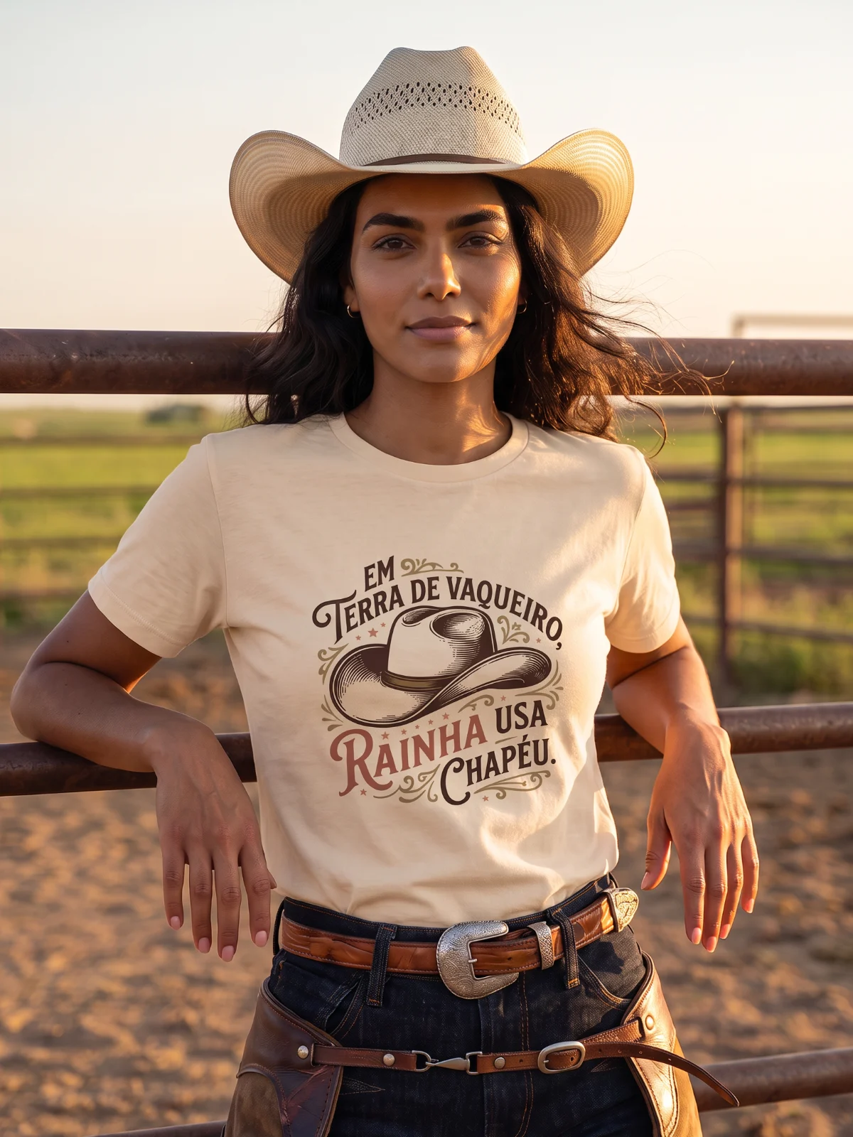 Camiseta Rainha Usa Chapéu