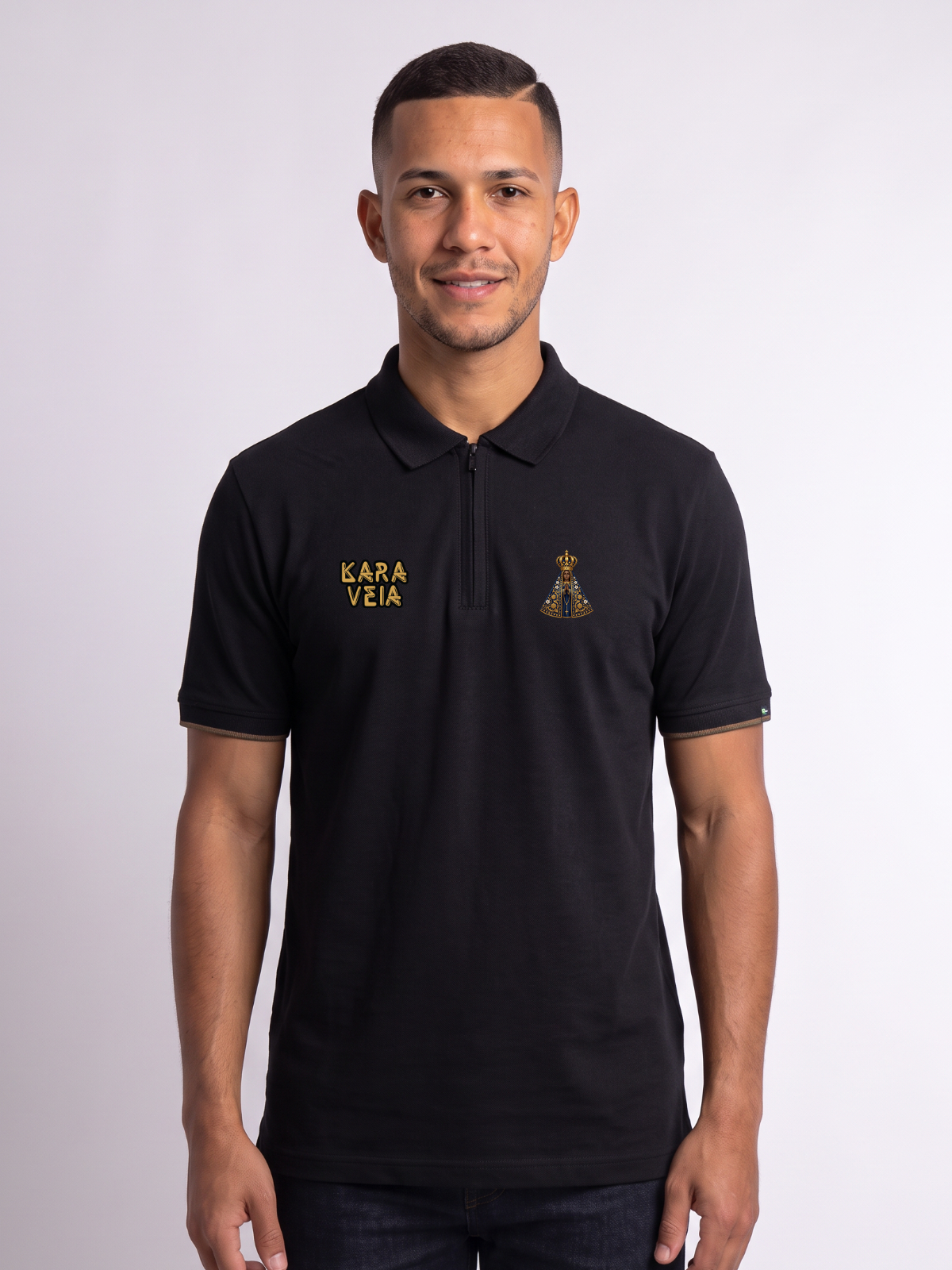 Polo Ziper Piquet Nossa Senhora