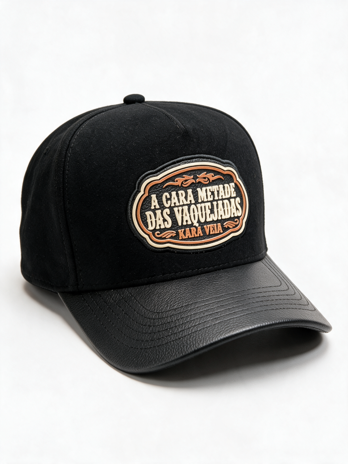 Boné A Cara Metade das Vaquejadas Preto (Trucker) - foto 2