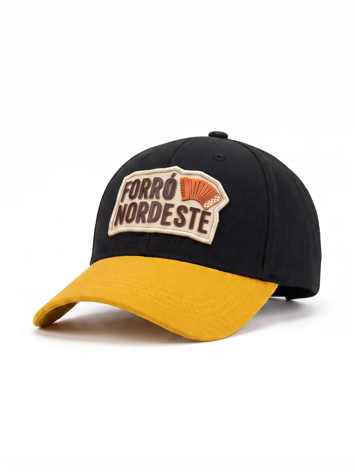 Boné Forró Nordeste Preto com amarelo (Baseball) - foto 2