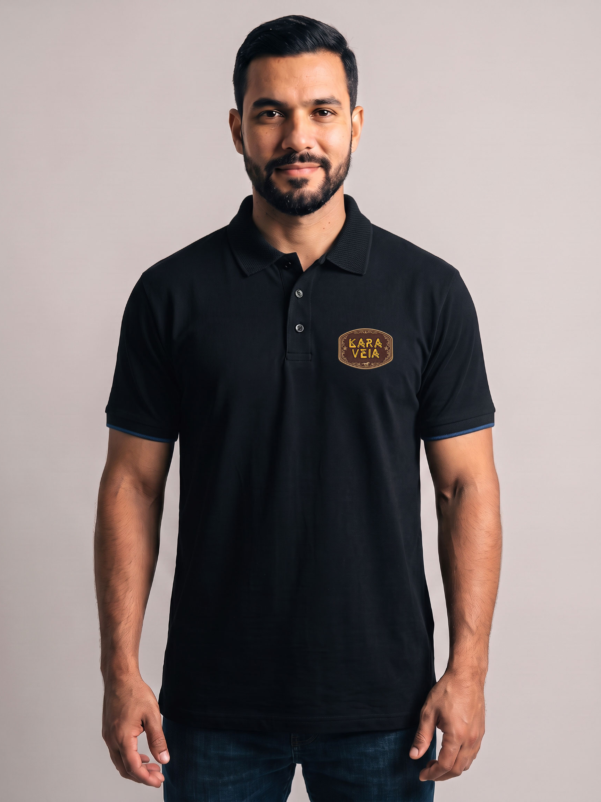 Polo Botão Suedine Kara Veia