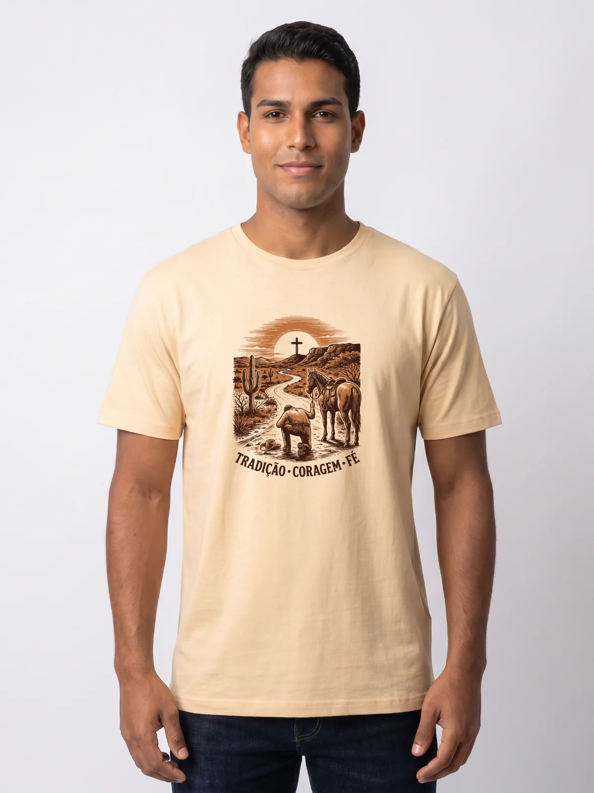 Camiseta Tradição, Coragem, Fé - foto 3